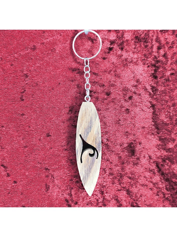 Porte-Clés bois D’une Planche de surf