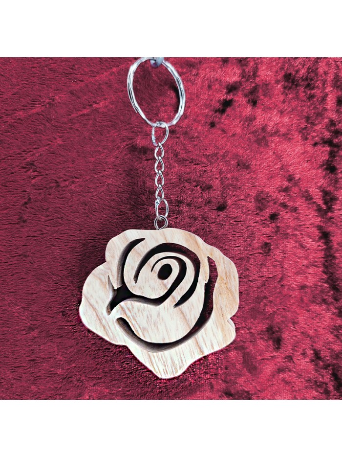Porte-Clés bous d'un bouton de rose