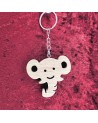 Porte Clés bois d'une tête d'éléphant