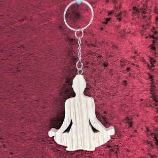 Voici un joli porte-clés zen, relaxation et détente en bois noble