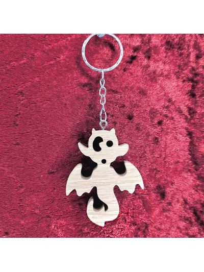 Porte Clés bois d'un diablotin