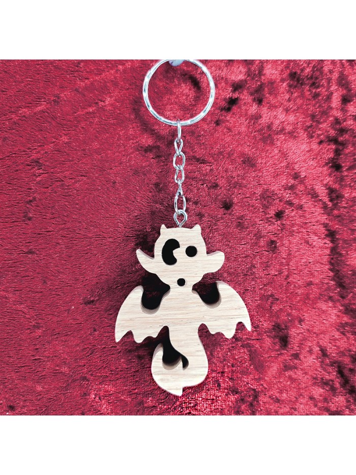 Porte Clés bois d'un diablotin