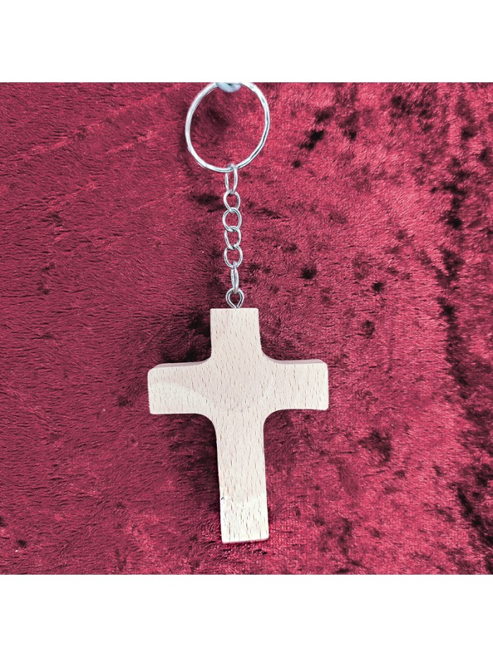Porte Clés bois d'une croix