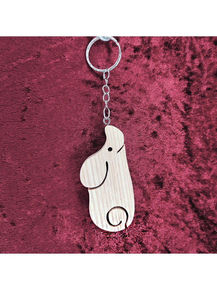Porte Clés bois D'une mignonne souris