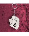Porte Clés bois d'une tête de lion