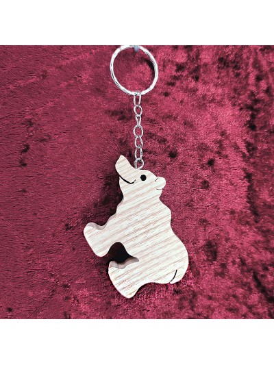 Porte Clés bois d'un ours