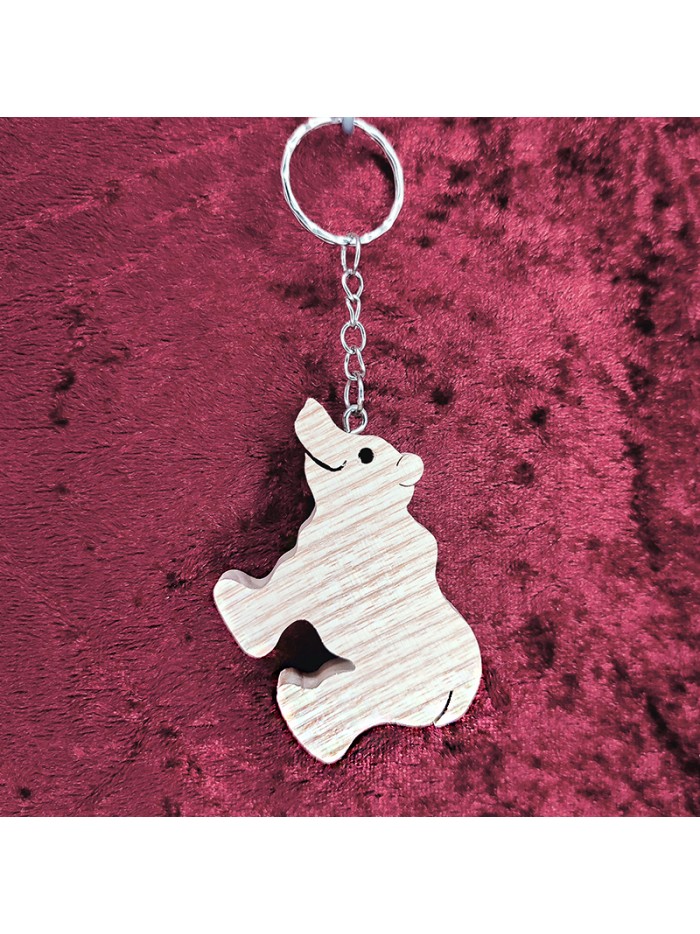 Porte Clés bois d'un ours