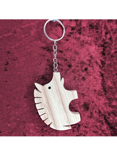 Porte Clés bois d'un sanglier