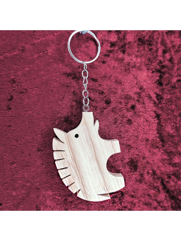 Porte Clés bois d'un sanglier