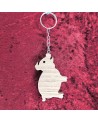 Porte Clés bois d'un cochon