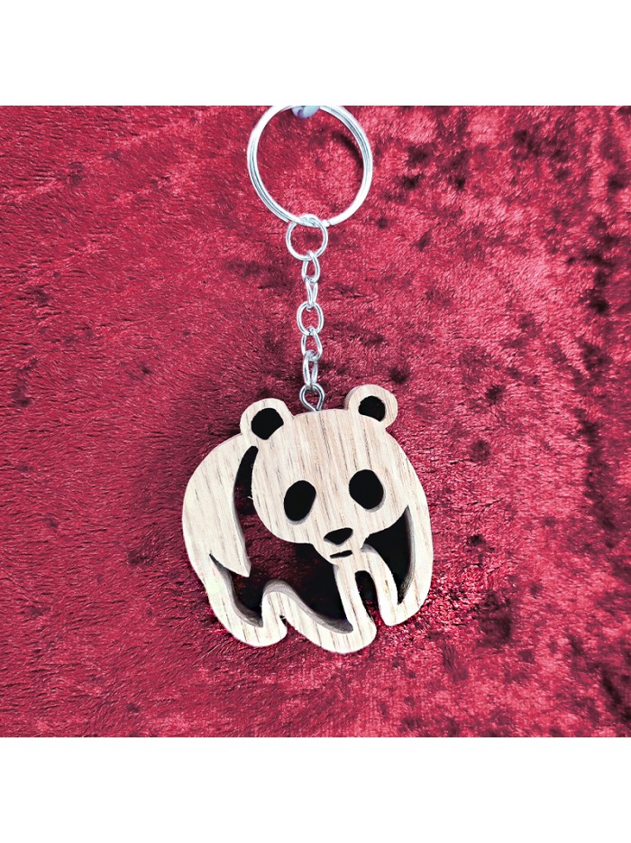 Port clés bois d'un panda
