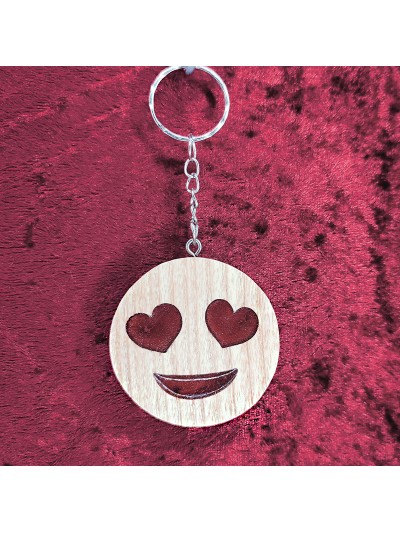 Porte Clés Bois D'un Smiley...