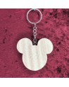 Porte-Clés bois de la tète d'une souris garçon célèbre