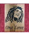 Tableau bois de Bob Marley