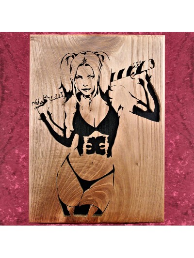 Tableau bois d'Harley Quinn