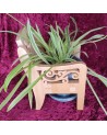 porte plante en bois d'une chaise