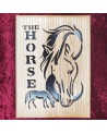 Tableau bois avec des chevaux "The horse"