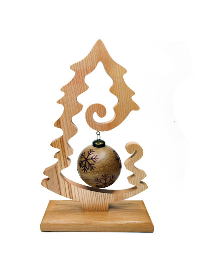Sapin de noël en bois avec...
