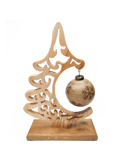 Sapin de noël en bois avec...