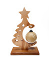 Sapin De Noël en bois Avec Sa Boule