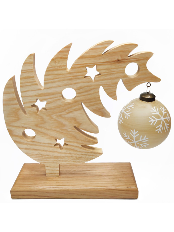 Sapin De Noël en bois Avec Sa Boule