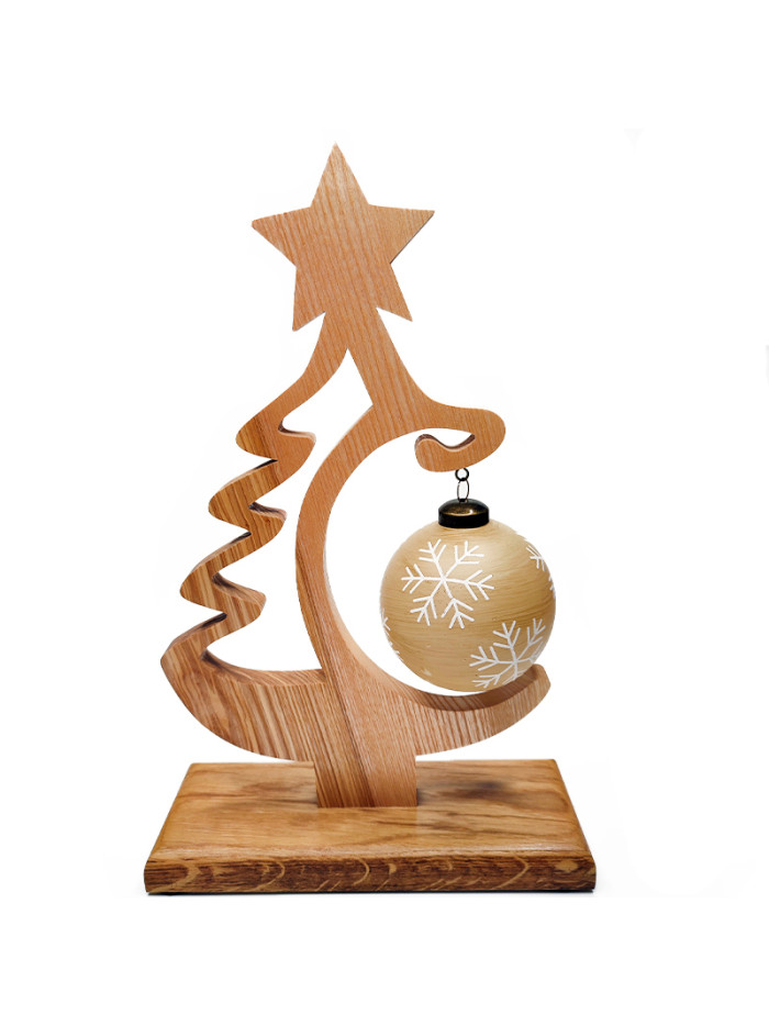 Sapin De Noël en bois Avec Sa Boule