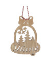 Cloche de noël à personnaliser en bois
