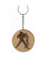 Porte clés signe astrologique Verseau en Hêtre