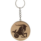 Porte clés signe astrologique Capricorne en Hêtre