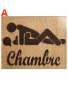 Plaque de porte chambre humoristique en bois