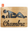 Plaque de porte chambre humoristique en bois