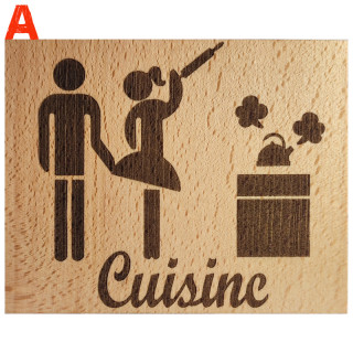 Voici une plaque de porte humoristique pour  la cuisine