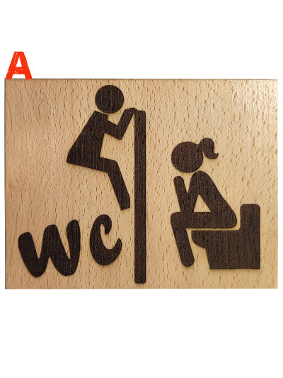 Plaque de porte WC...