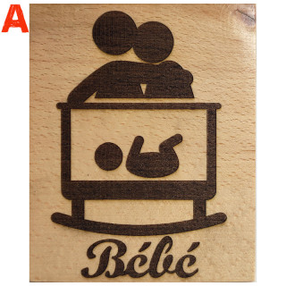 je vous propose une plaque de porte pour la chambre de bébé