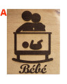 je vous propose une plaque de porte pour la chambre de bébé