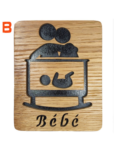 je vous propose une plaque de porte pour la chambre de bébé