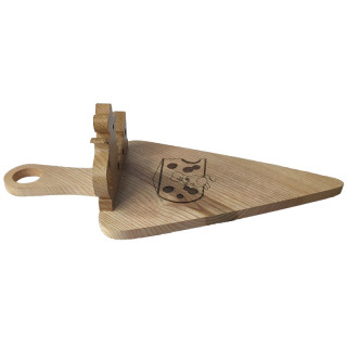 Superbe plateau à fromage, avec une sourie avec son gruyère en frêne