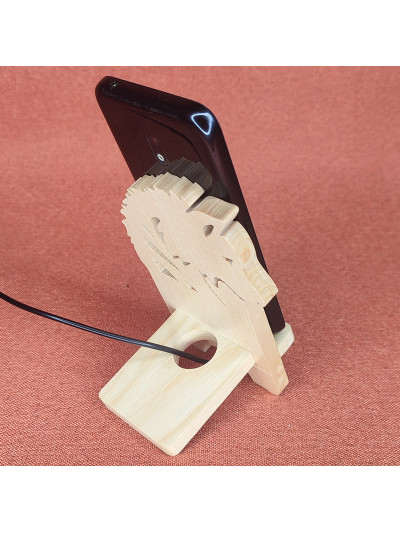 Station D'accueil en bois Pour Smartphone avec un loup