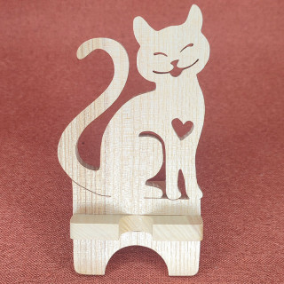 Station D'accueil Pour Smartphone avec un magnifique chat découpée
