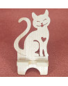 Station D'accueil en bois Pour Smartphone avec un chat