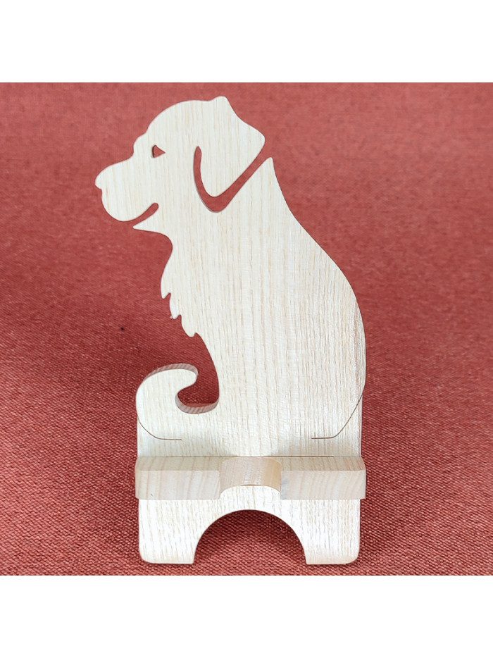 Station D'accueil en bois Pour Smartphone avec chien