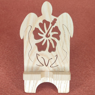 Station D'accueil Pour Smartphone avec une tortue et fleur d'hibiscus