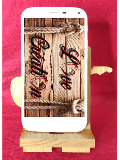 Station D'accueil en bois Pour Smartphone avec une guitare