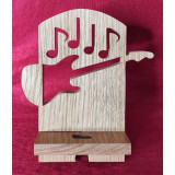Station D'accueil en bois Pour Smartphone avec une guitare