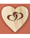 Dessous De Plat en bois En Forme De Coeur