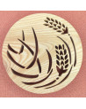 dessous de plat en bois d'épis de blés