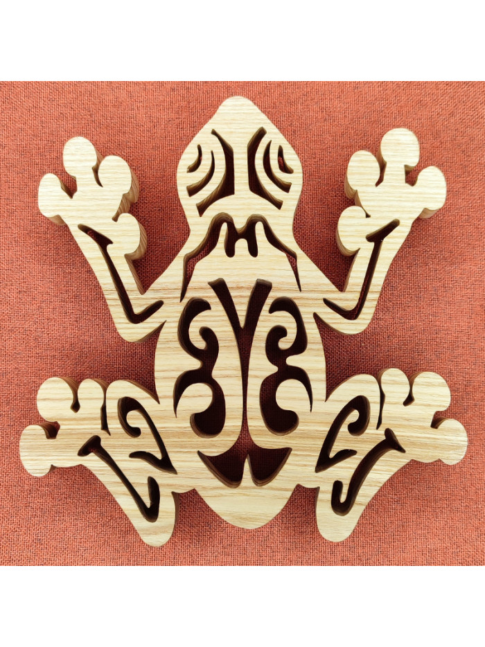 Dessous De Plat en bois D'une grenouille