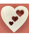 Dessous De Plat en bois En Forme De Coeur