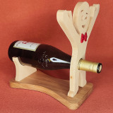Porte bouteille bonhomme humoristique en bois