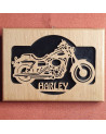 tableau bois d'une Moto biker